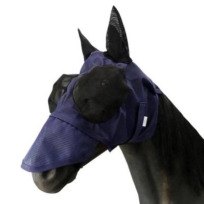 China Hot Selling Horse Fly Mask Breathable Amazon Navy Outdoor Wear Sail Horse Fly Mask Equine Size for sale