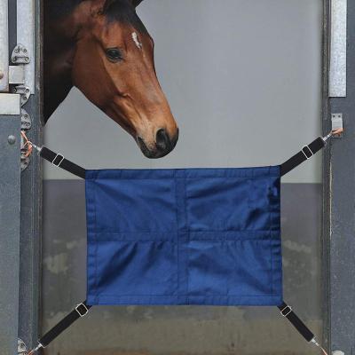 China For Horses Navy Horses Stall Guard With Adjustable Straps And Sturdy Enclosed Spring Hooks Aisle Guard For Horses for sale