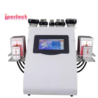 China Weight Loss 40K Cavitation+Vacuum+RF Fat Burning+Laser Face Lifting Board Body Slimming Machine for sale