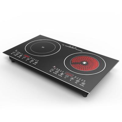 China Cheap Hotel Double Disc Burner Portable Desktop And Built In Induction Cooker for sale