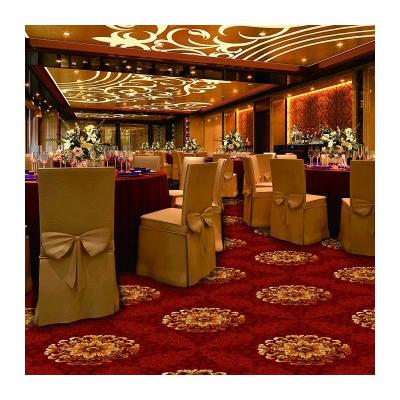 China Washable Wilton Carpet For Casino Red Custom Carpet For Puppet Lobby for sale