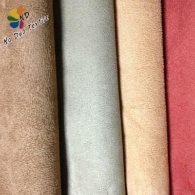 China Memory Customized Design Sofa Furniture Fabric 100 Polyester Suede Fabric for sale