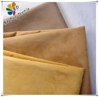 China Antistatic SUEDE FOR FURNITURE AND GARMENT / 100% POLYESTER SUEDE FACTORY for sale