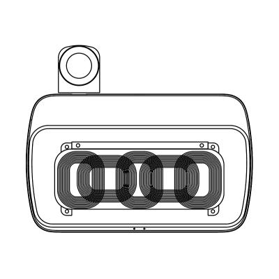 China Dual Station Structure Design 5 Coils Qi Radio Cooling Charging, 3 In 1 Fast Wireless Qi Charger Aluminum Alloy Twin Pad With One USB Output for sale