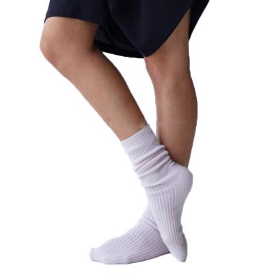 China Breathable Merino Wool Cashmere Socks Women Rib Knitted Socks for sale