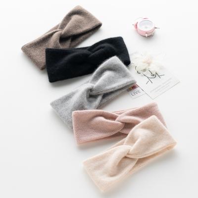 China Fashion Custom Headband Comfortable Simple Cashmere Knitting Sheer Headband for sale