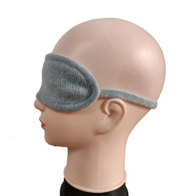 China Breathable High Quality 100% Cashmere Knit Single Travel Sleep Eyemask for sale