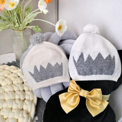 China Autumn Winter Warm Fashionable Cute COMMON Hemming Knitted Cashmere Beanie Hats for Baby for sale