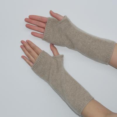 China Thumb Hole Soft Long Fingerless Gloves Mittens Winter Custom Arm Warmers for sale