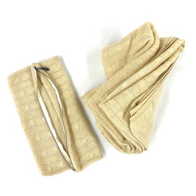 China Autumn and winter western soild cashmere super soft comfortable anti-static travel set for sale