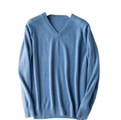 China 100% Pure Cashmere Men's Anti-Pilling V-Neck Sweater Heart-Neck Sweater Knitted Sweater Winter Basing Sweater for sale