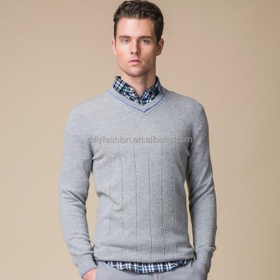 China V Neck Anti Shrink Pullover Knitted Sweater Kashmir Sweater For Men for sale