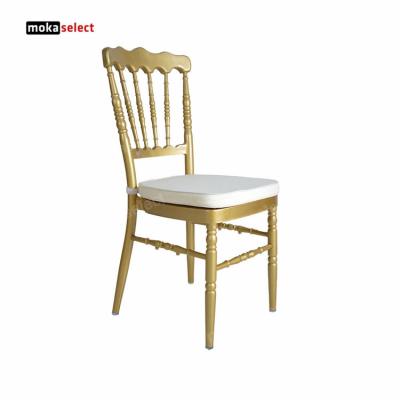 China Hotel Chair White Gold Metal Chiavari Style Chairs Buy With Pads Mini Small for sale