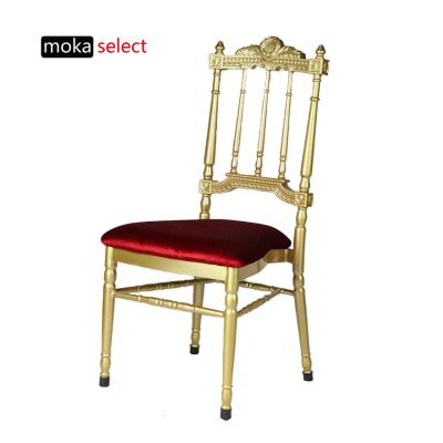 China Cheap wholesale cheap royal white pink hotel chair back designer lion and queen aluminum throne chair aluminum rental for party for sale