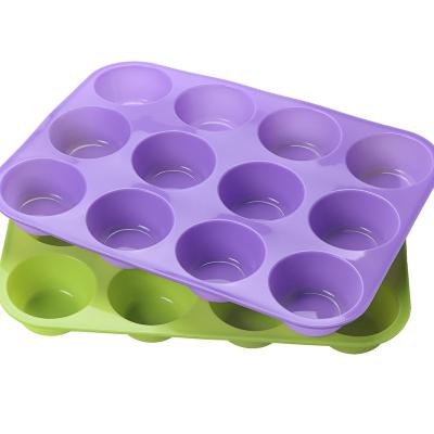 China 6749 12 Same Viable Round Silicone Cake Mold Pastry Muffin Baking Tools DIY Mousse Dessert for sale