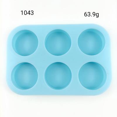 China Viable Resin Moldes DIY Silicone Circle Silicone Circle 1043 6 Cavity Epoxy Resin Epoxy for sale