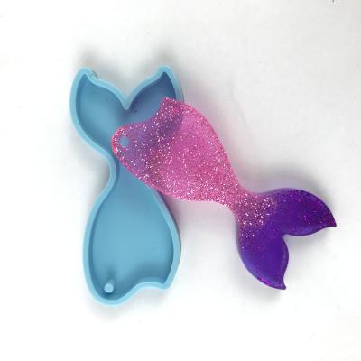 China Viable 5112 Mermaid Tail Key Chain Epoxy Resin Ring Mold for sale