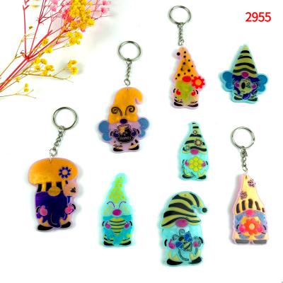 China 2955 Viable Western Key Chain Dwarf Mold Bee Festival Silicone Epoxy Molds for sale