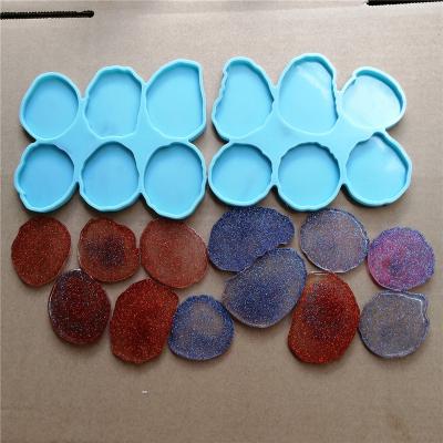 China 1021 Viable Geode Silicone Mold For Badge Coil Phone Socket for sale