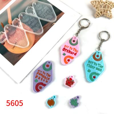 China 5605 Halloween Viable Earring Shiny Silicone Mold For Epoxy Resin Jewelry Making Silicone Mold for sale