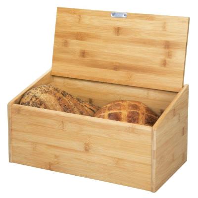 China 100% Bamboo Bin Box Kitchen Food Storage Bamboo Bread Stored Container for sale