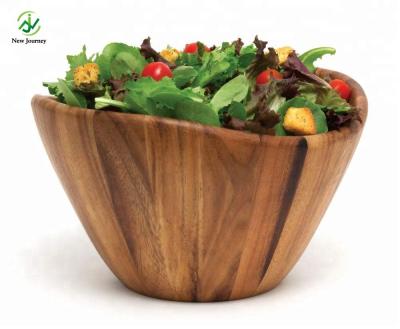 China Viable wholesale acacia wood salad bowl antique natural bamboo salad bowl for sale