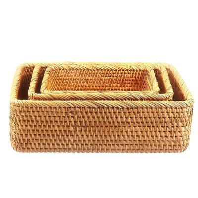 China Sustainable 100% Natural Handmade Woven Fruit Bread Basket, Eco-Friendly Baskets Decoration, Used For Sbread, Snacks, Vegetables, Home, Kitsch for sale