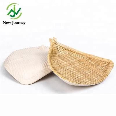 China Sustainable Hot Selling Weaving Bamboo Melamine Plate Various Shapes Set for sale