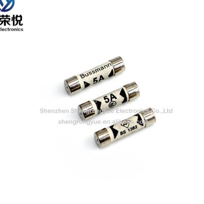 China UK Bussmann TDC180-5A High Voltage Ceramic Fuse bs1362 5A 240V 6*25mm Charger Adapter Application for sale