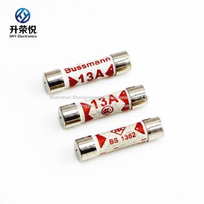 China Original Bussmann BS1362 13A 240V 6*25mm high voltage ceramic fuse for UK plug adapter application for sale