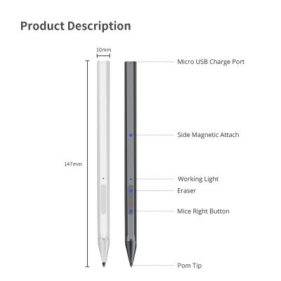 China Original 4096 Tablet Touch Pen Stylus For Microsoft Surface Pro 3 4 5 6 7 Rechargeable Stylus Pen for sale