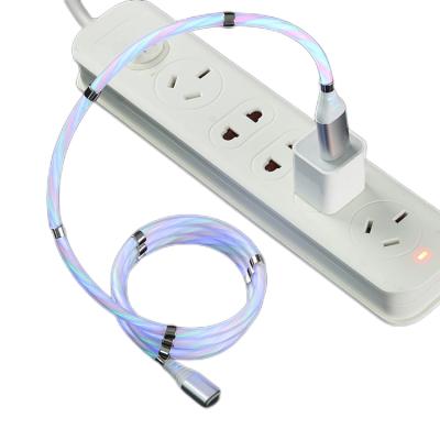 China MP3/MP4 player magnet stroage usb cable led magnetic multi function glowing 3 in 1 cable magnetic usb for sale