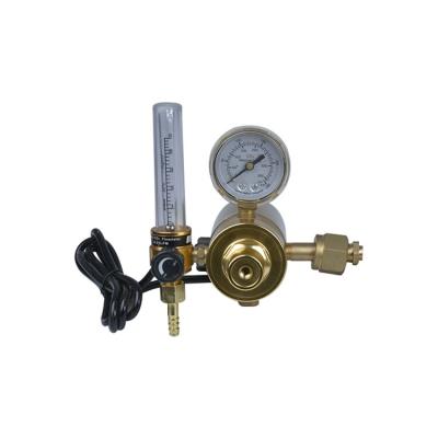 China CO2 Carbon Dioxide Flow Meter Pressure Regulator Heated Flow Meter Brass Electric Regulator for sale