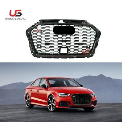 China Style Front Honeycomb Grille With Acc For Audi A3 2017 2018 2019 2020 Upgrade Audi RS3 Mesh Grille 109*19*59 for sale