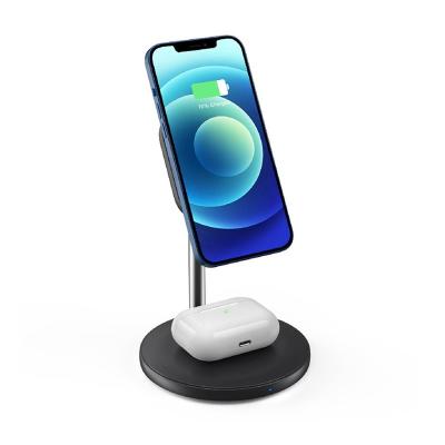 China Wholesale ABS+Alloy Manufacturers Wireless Charger 2 in 1 Fast Wireless Charger for sale