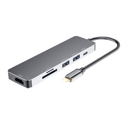 China High Quality Alloy Type C To Aluminum Type C Hub Pd/Usb A/Sd Tf Shell 4k Usb3.1 Hub 3.0 for sale