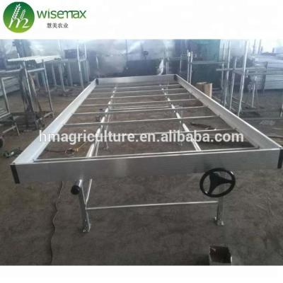 China Clear ebb and flow rolling bench / greenhouse growing table rolling potted plants for sale for sale