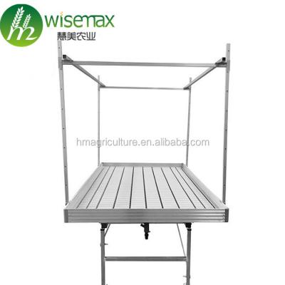 China Clear Ebb And Flow Table Drip Irrigation Growing Rolling Bench With Trellis for sale