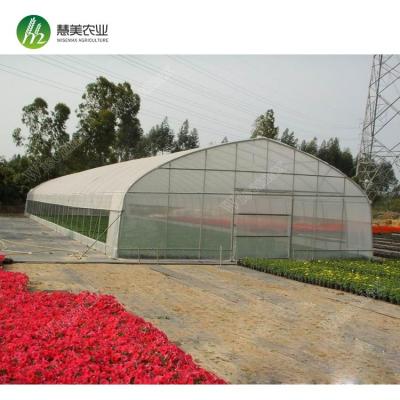 China Used Steel Frame Waterproof Commercial Hot Galvanized Single Span Greenhouse For Sale for sale