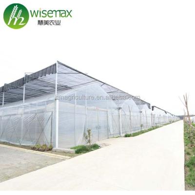 China Waterproof Prefab Hot Sale Multi-Span Low Cost Retractable Greenhouse For Flower for sale