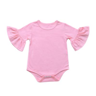 China Comfotable Newborn Sleeveless Organic Cotton Baby Rompers Wholesale Floral Rompers for sale