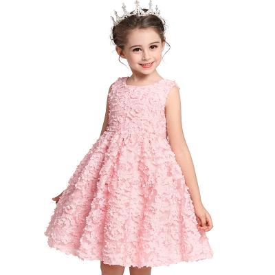 China Little Girls Lovely Lace Design Fashion Baby Washable Hot Selling Colorful Dress for sale