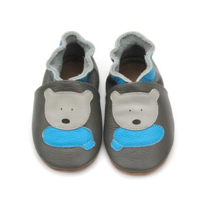 China Unisex Flat Slip On Prewalker Baby Shoes Baby Animal Print Soft Leather Shoes for sale