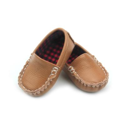 China Wholesale Infant Ship Anti-slippery Shoes Baby Gommino Genuine Leather Moccasin for sale