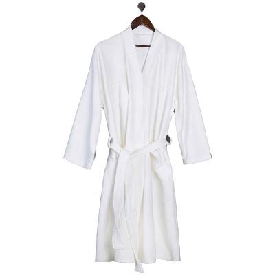 China Hotel Waffle Bathrobes 100%Cotton Thermal Western Luxury Bathrobe in Mens Womens Sleepwear SPA Fashion Design Bathrobe for sale