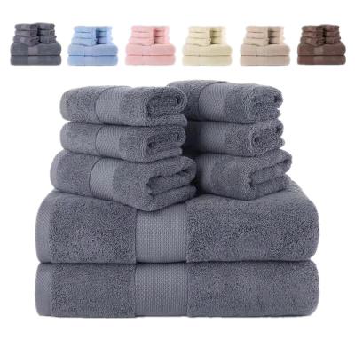 China Tablet Manufacturers Wholesale Good Quality Cheap Price 100% Cotton Hand Face Bath Towel Set/3 Pcs Cheap Hotel Towel Set for sale