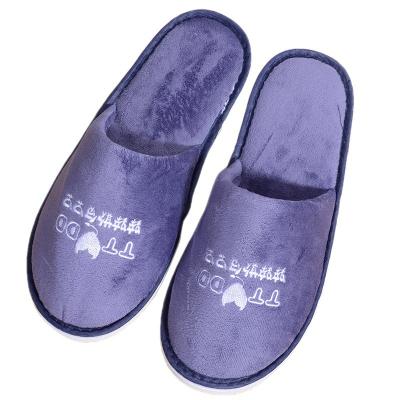 China Jiangsu Facorty Waterproof White Color And Disposable 100% Cotton Hotel Slippers for sale