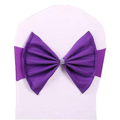 China Newest Simple Style Hot Colorful Stretch Spandex Arch Decoration Wedding Sash Chair / Satin Sash Chair Wedding Sash Chair for sale