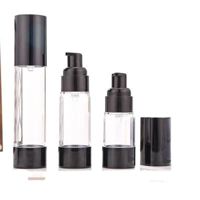 China 15ml 30ml 50ml New style luxury cosmetic acrylic white and transparent refillable airless pump bottle for cosmetic for sale