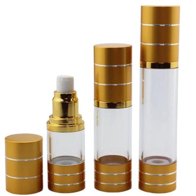 China Luxury High Quality Rolled Garden Sand Cut Electrochemical Aluminum Airless Pump Bottle for sale